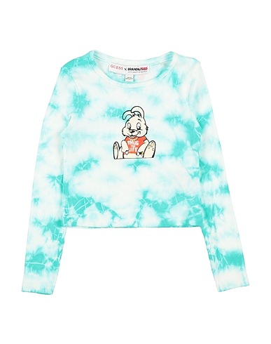 GUESS T-shirt Turquoise 98% Cotton, 2% Elastane
