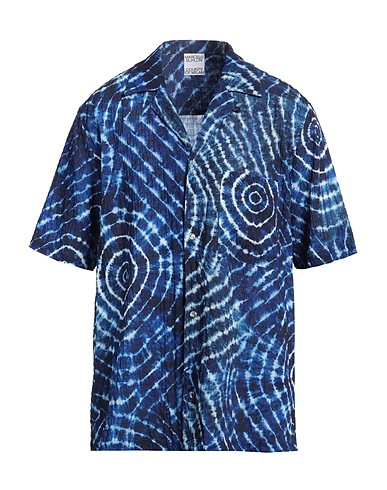 MARCELO BURLON シャツ ネイビー ポリエステル 100%