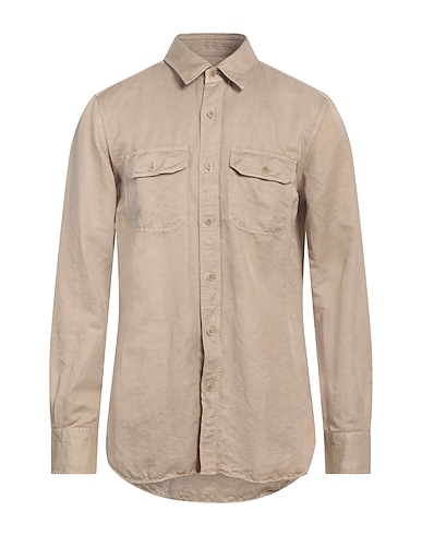 TOM FORD Solid colour shirt BEIGE 65% Linen, 35% Cotton