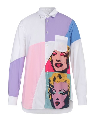 COMME des GARÇONS SHIRT Patterned shirt White 100% Cotton