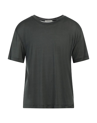 LEMAIRE Basic T-Shirt Dark green 100% Silk