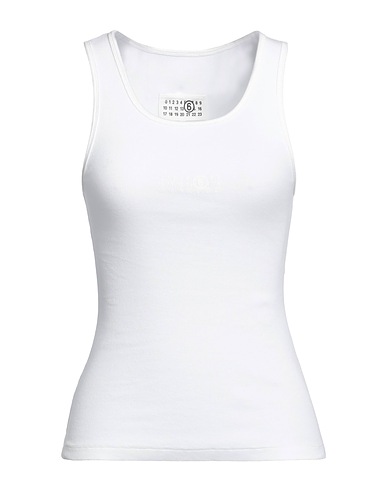 MM6 MAISON MARGIELA Vest White 98% Cotton, 2% Elastane