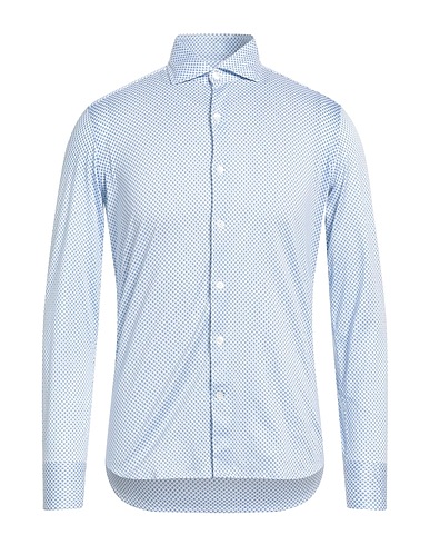 SONRISA Patterned shirt Sky blue 100% Cotton