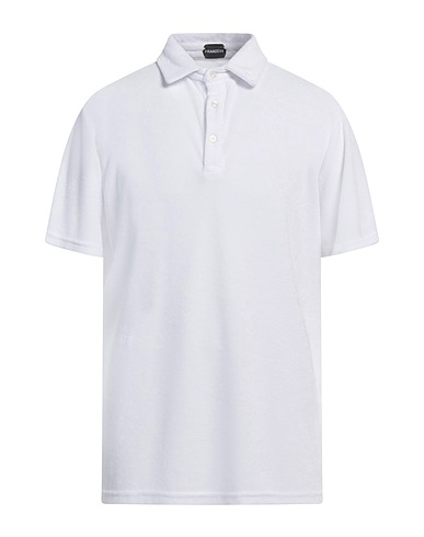 RICCARDO FRANZESE Polo shirt White 72% Polyester, 28% Viscose