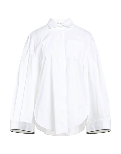 BRUNELLO CUCINELLI Shirts White 72% Cotton, 23% Polyamide, 5% Elastane