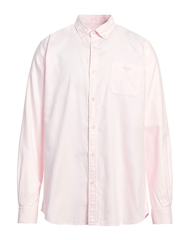 BARBOUR Solid colour shirt Light pink 100% Cotton
