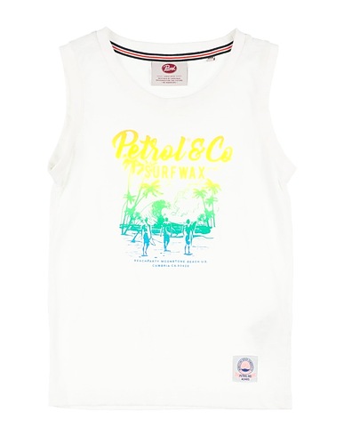 PETROL INDUSTRIES Co. Canotta Bianco 100% Cotone