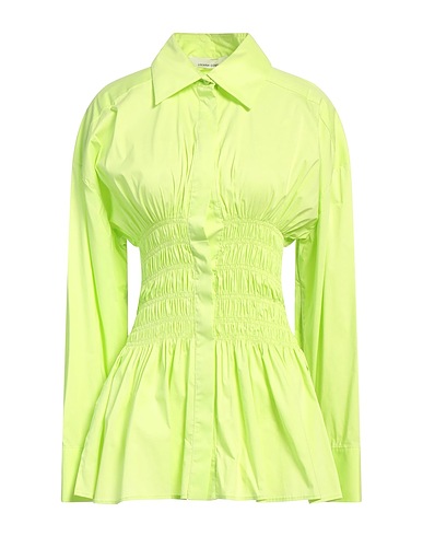 LIVIANA CONTI Camicie e bluse tinta unita Verde lime 68% Cotone, 28% Poliammide, 4% Elastan