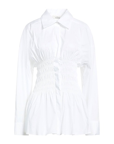 LIVIANA CONTI 無地シャツ&ブラウス コットン 68% / ナイロン 28% / ポリウレタン 4%