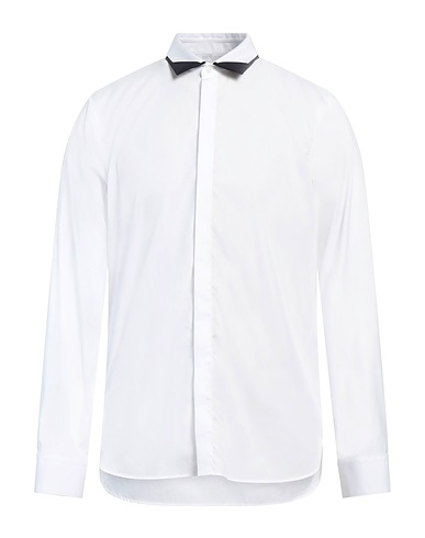 NEIL BARRETT Patterned shirt White 100% Cotton, Nylon, Elastane