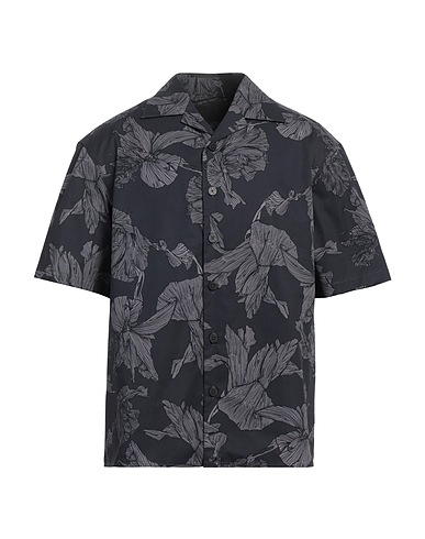 NEIL BARRETT Patterned shirt Charcoal 100% Cotton
