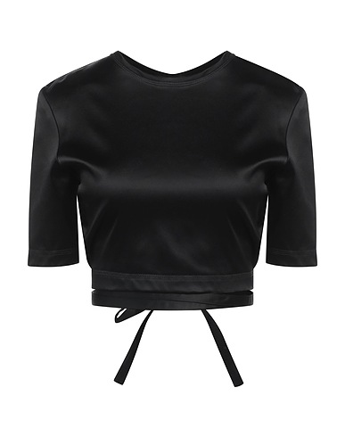 PATOU Top Black 48% Acetate, 45% Polyamide, 7% Lyocell