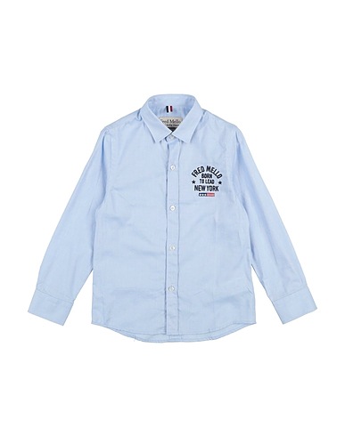 FRED MELLO Patterned shirt Sky blue 100% Cotton