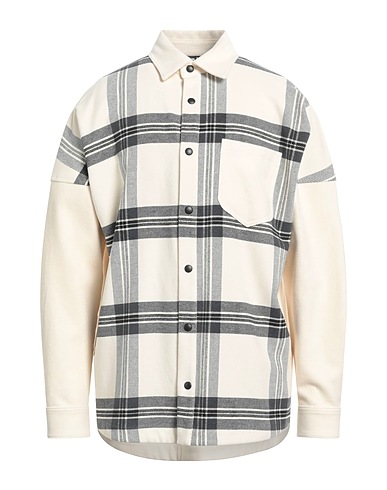 PALM ANGELS Checked shirt Off white 100% Cotton, Polyester