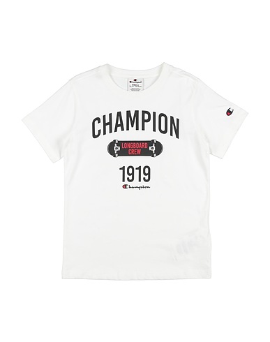 CHAMPION T-shirt Bianco 100% Cotone
