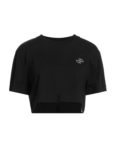 PATOU Cropped Top Schwarz 100% Baumwolle, Glas