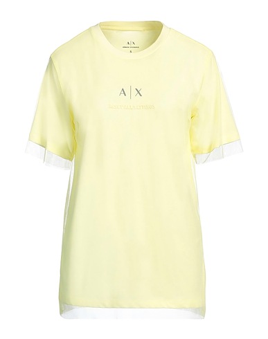ARMANI EXCHANGE T-shirt Yellow 100% Cotton, Polyester