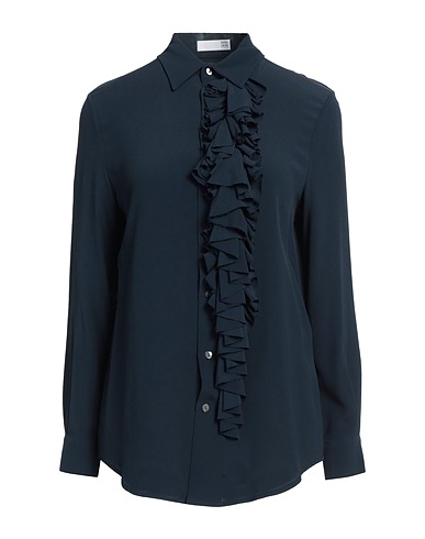 DOUUOD Solid colour shirts & blouses Midnight blue 60% Acetate, 40% Silk