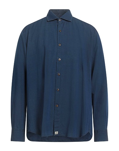 SONRISA Camisa lisa Azul marino 100% Alcohol