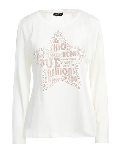 LIU •JO T-shirt Off white 95% Cotton, 5% Elastane