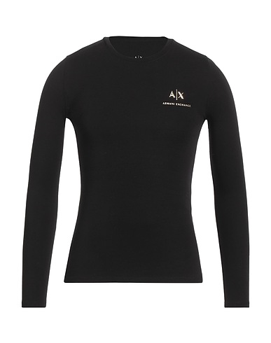 ARMANI EXCHANGE Basic T-Shirt Schwarz 95% Baumwolle, 5% Elastan