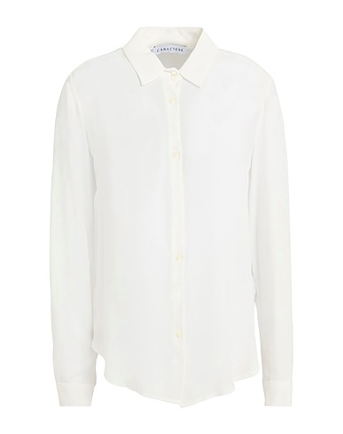 CARACTÈRE Solid color shirts & blouses White 100% Viscose