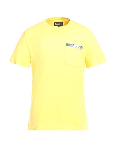 BARBOUR T-shirt Yellow 100% Cotton