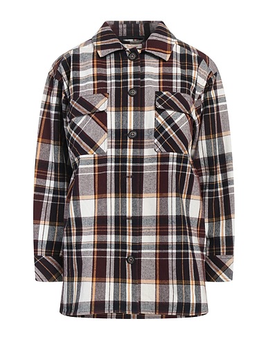 BARBOUR Checked shirt Burgundy 100% Cotton