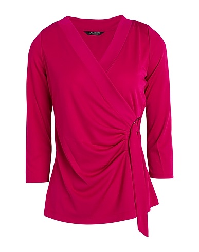 LAUREN RALPH LAUREN Top STRETCH JERSEY TOP
 Fuchsia 94% Polyester, 6% Elastane