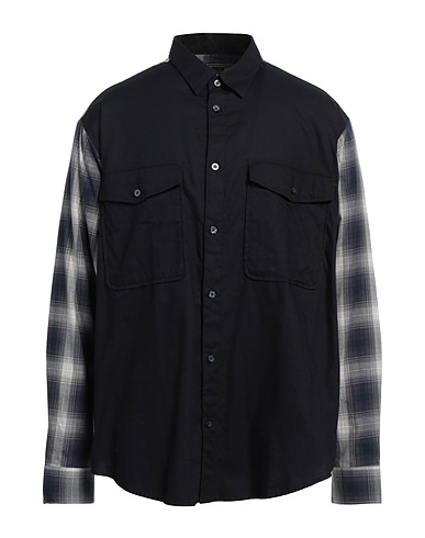 ARMANI EXCHANGE Checked shirt Navy 100% Cotton
