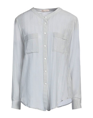 CAMICETTASNOB Camicie e bluse tinta unita Grigio chiaro 70% Cotone, 30% Seta