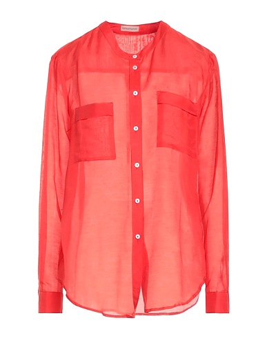 CAMICETTASNOB Solid colour shirts & blouses Red 70% Cotton, 30% Silk