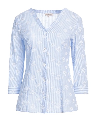 CAMICETTASNOB ストライプ柄シャツ ライトブルー コットン 100%