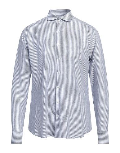 FRANZESE COLLECTION Linen shirt Navy blue 100% Linen