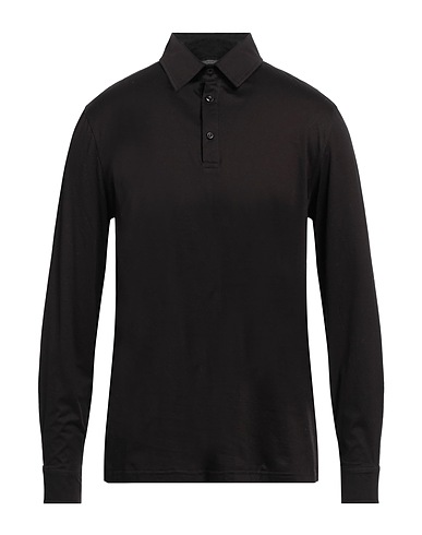 FRANZESE COLLECTION Polo shirt Black 100% Cotton
