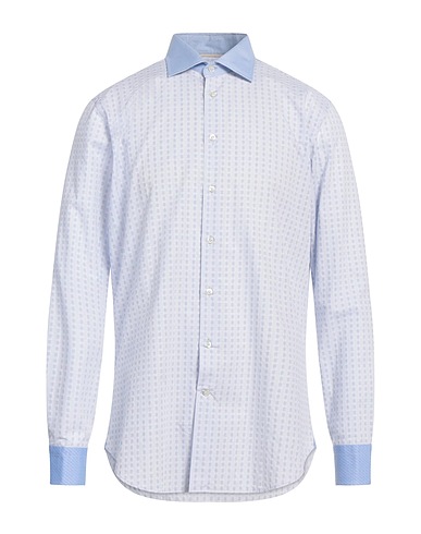 ETRO Checked shirt Sky blue 100% Cotton