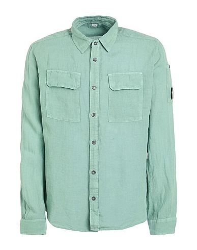 C.P. COMPANY Camicia in lino Verde salvia 100% Lino