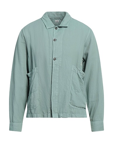 C.P. COMPANY Однотонная рубашка 51% Хлопок, 49% Лен