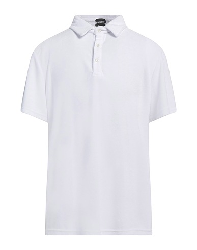 FRANZESE COLLECTION Polo shirt White 72% Polyester, 28% Viscose