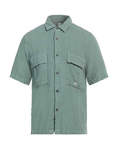 C.P. COMPANY Camicia in lino Verde salvia 100% Lino