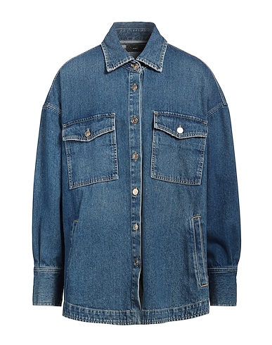 ALANUI Denim shirt Blue 89% Cotton, 11% Polyester, Cashmere, Wool