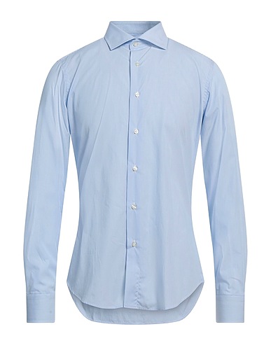 ALEX DORIANI Camicia a righe Blu chiaro 100% Cotone