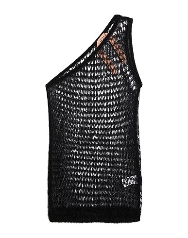 N°21 One-shoulder top Black 65% Wool, 22% Mohair wool, 13% Polyamide
