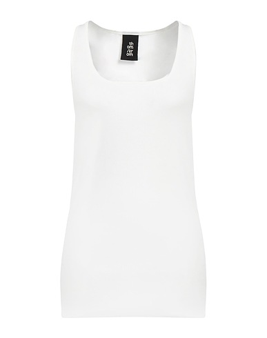 THOM KROM Tank top White 95% Cotton, 5% Elastane