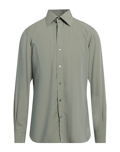 TOM FORD Solid colour shirt Sage green 74% Lyocell, 26% Silk