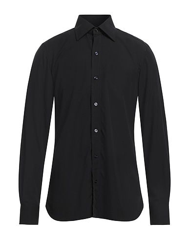 TOM FORD Solid color shirt Black 74% Lyocell, 26% Silk