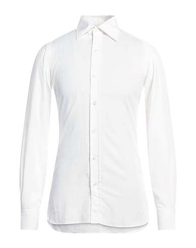 TOM FORD Solid color shirt Ivory 74% Lyocell, 26% Silk