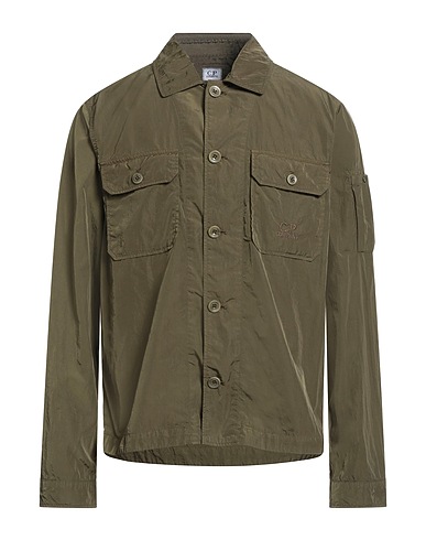 C.P. COMPANY Solid colour shirt Military green 100% Polyamide