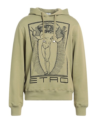 ETRO Hooded sweatshirt Military green 100% Cotton, Elastane