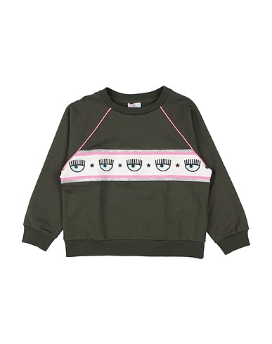 CHIARA FERRAGNI Felpa Verde militare 95% Cotone, 5% Elastan